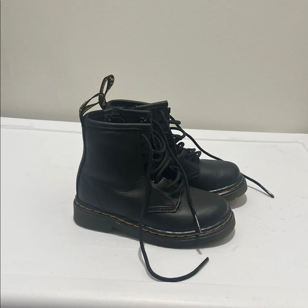 Black Leather DR MARTENS Ankle Boots